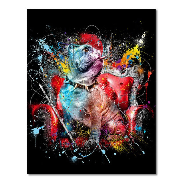 Graffiti Cute Dogs Canvas Art