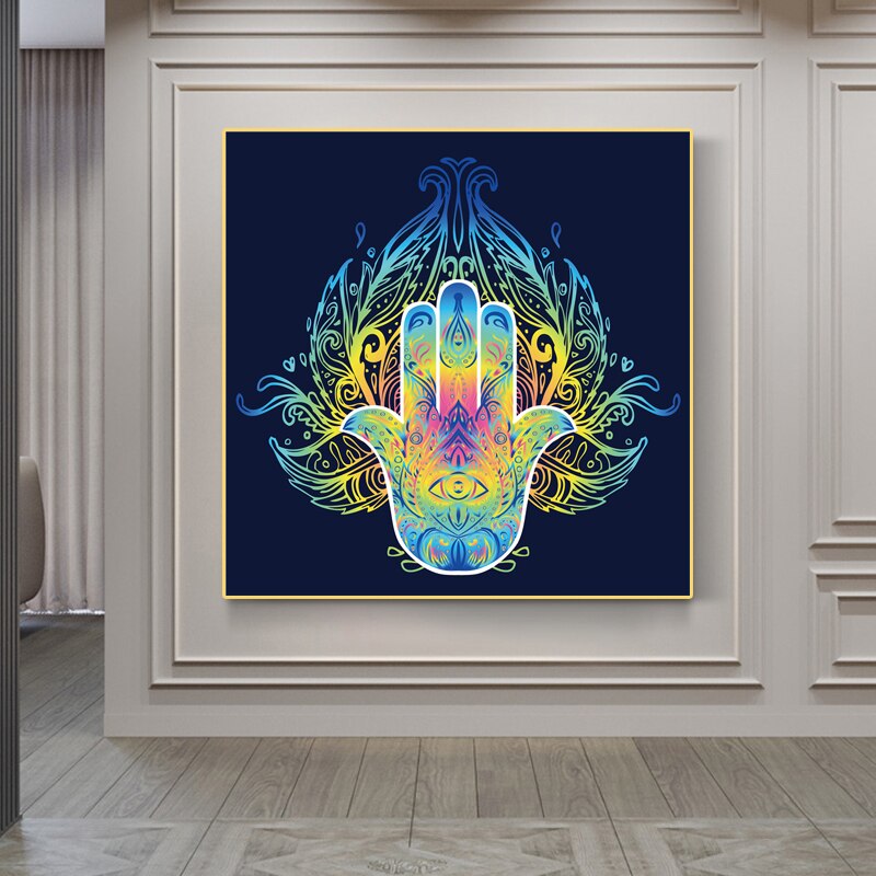 Hand of Fatima Hamsa Canvas Art