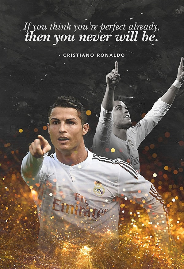 Football Star Cristiano Ronaldo Lionel Messi Canvas Art