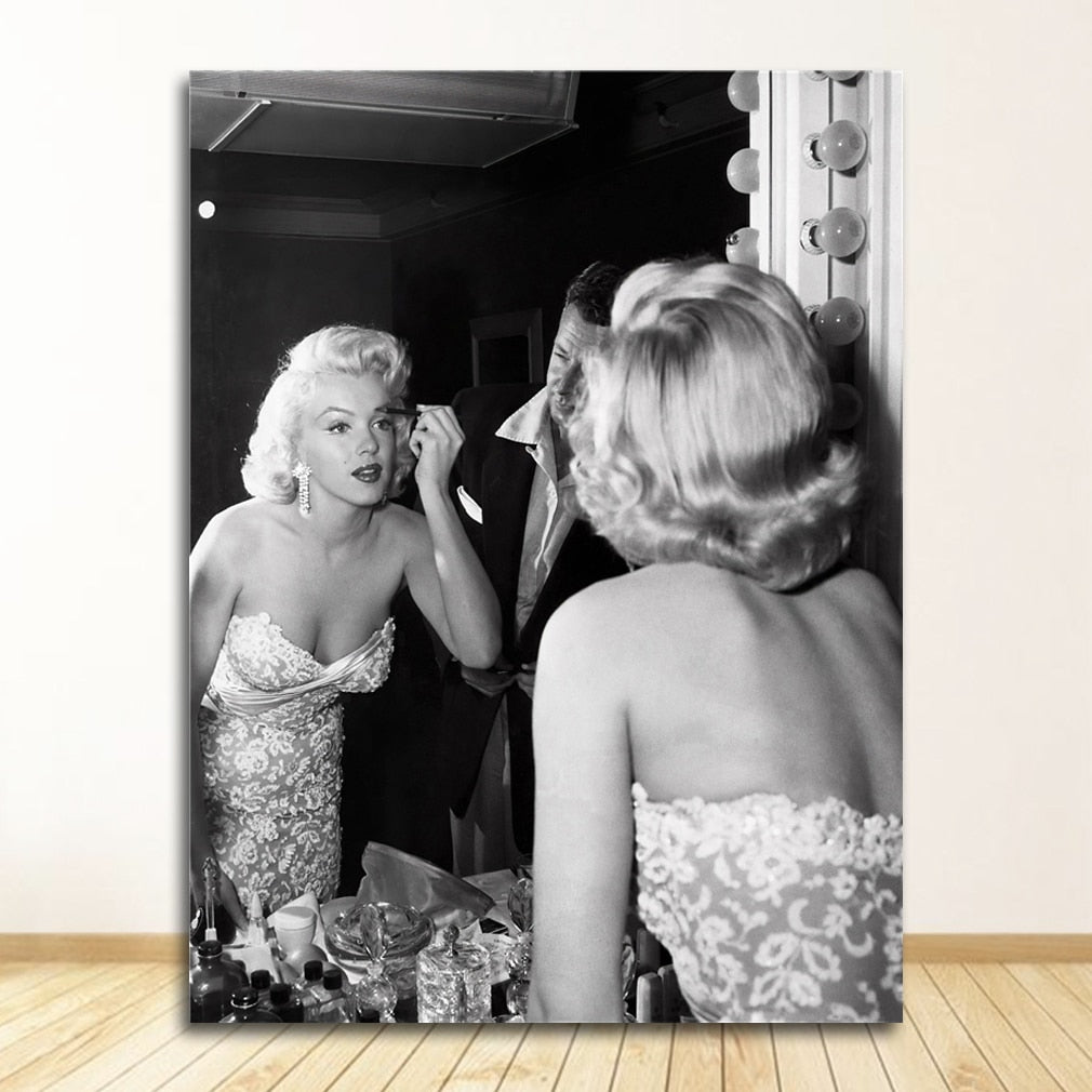 Black and White Marilyn Monroe Canvas Art