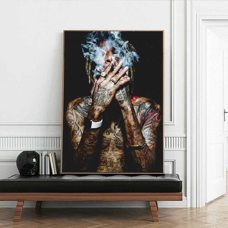 Wiz Khalifa Rapper Canvas Art