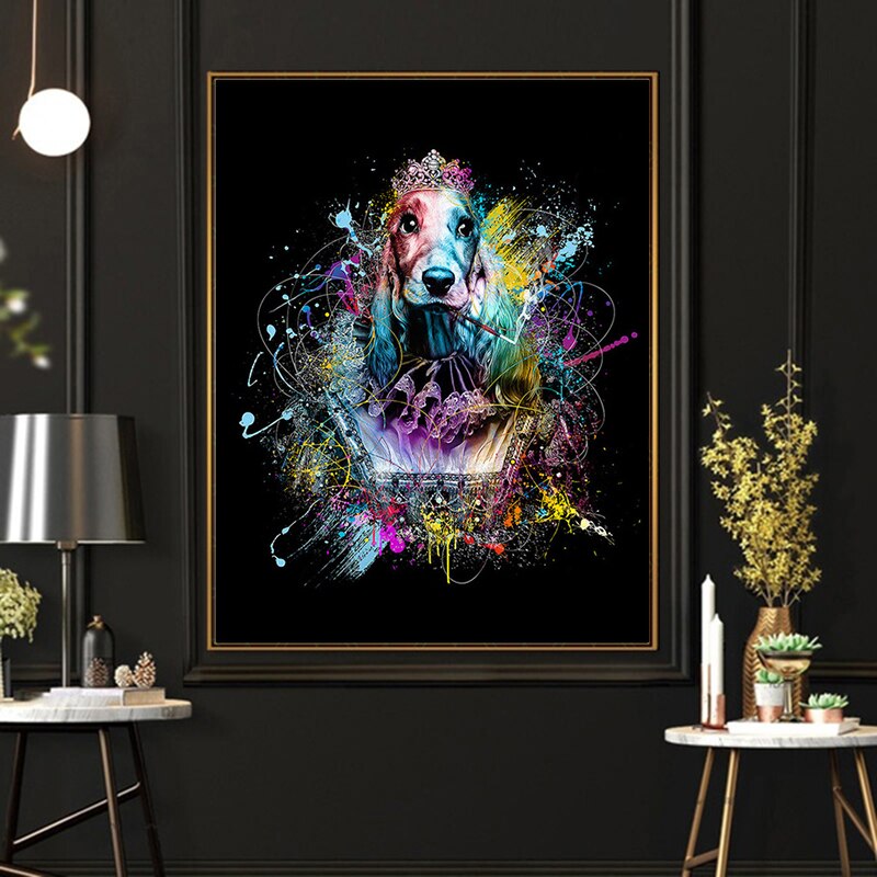 Graffiti Cute Dogs Canvas Art