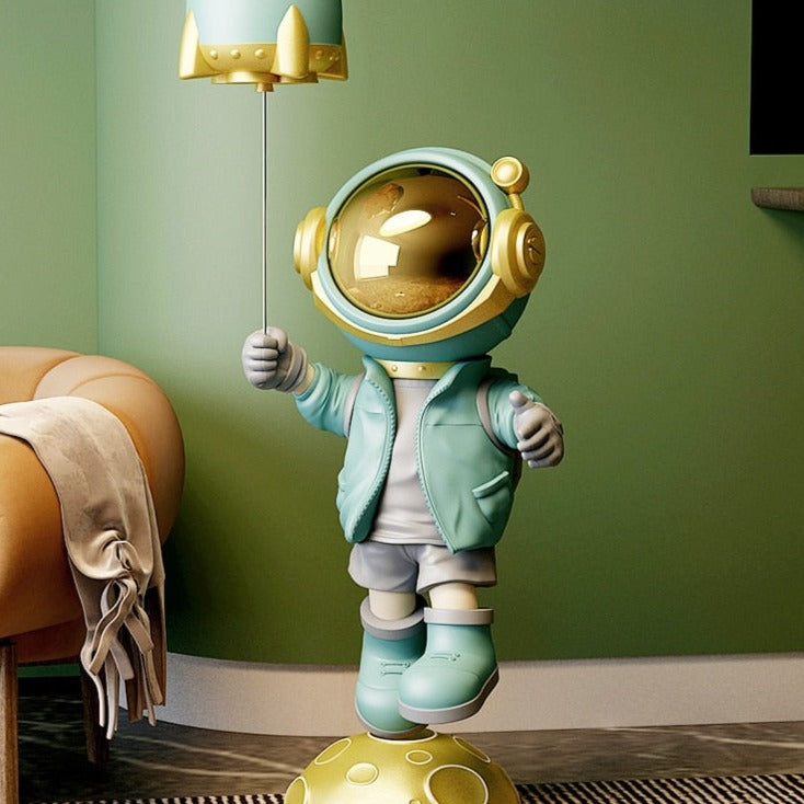 Astronaut Rocket Balloon Statue