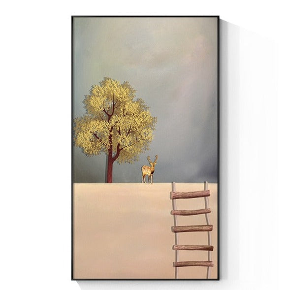 Floating Gold Boat Canvas Art