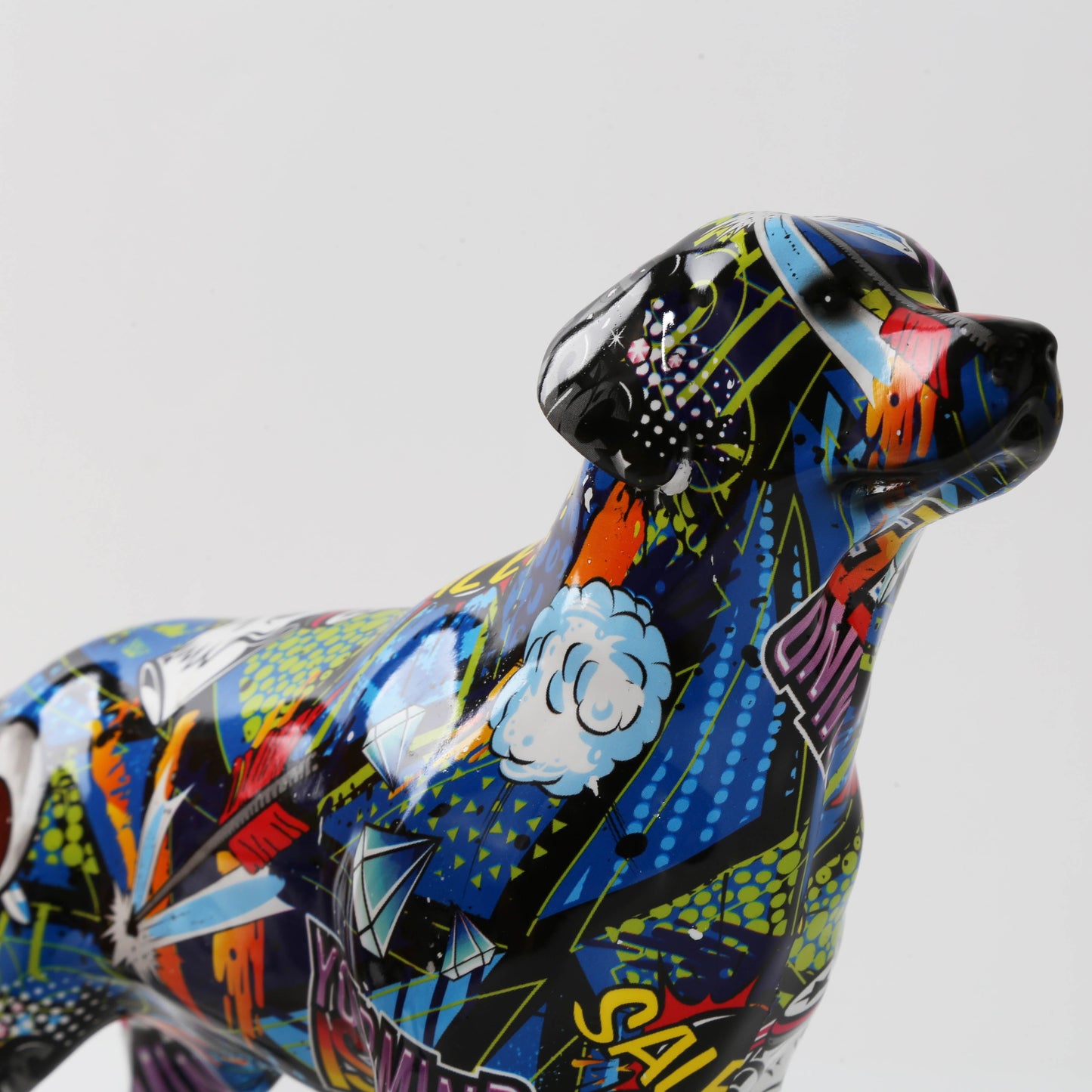 Graffiti Labrador Resin Statue