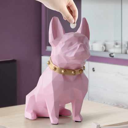 Bulldog Coin Bank Statue