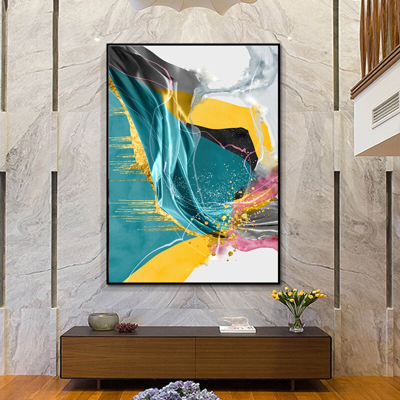 Nordic Abstract Marble Tosca Canvas Art