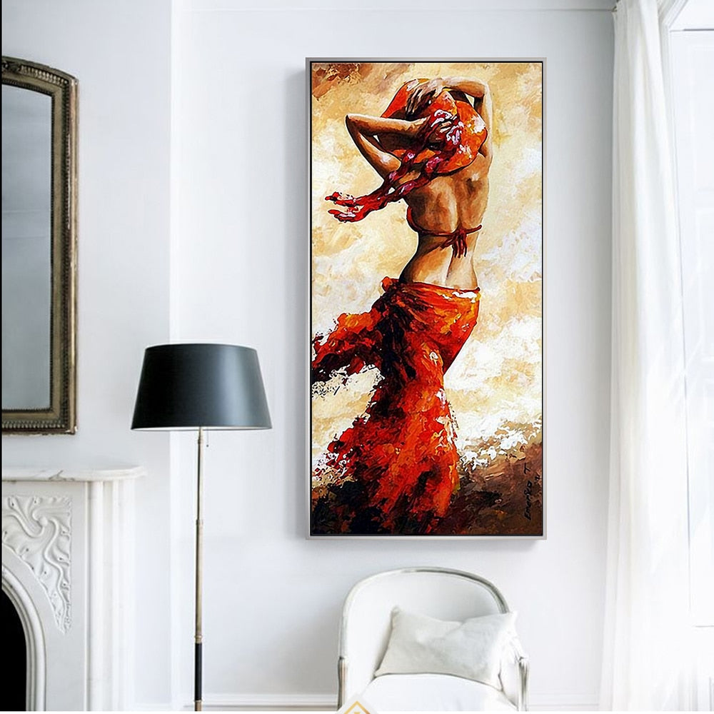 African Woman Oil Painting Canvas Art