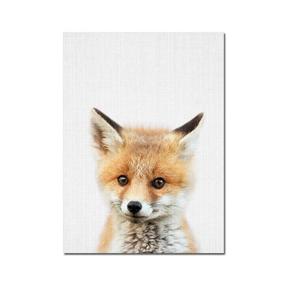 Cute Animals Nursery Canvas Art