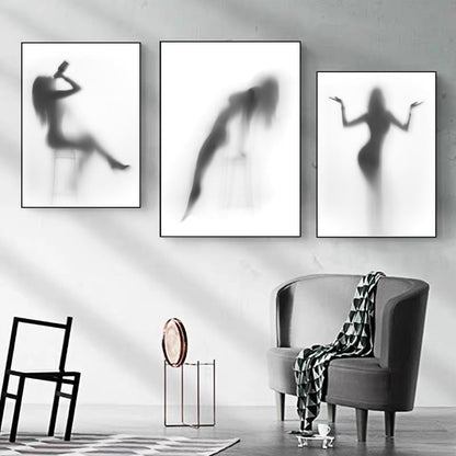 Woman Silhouette Wall Art Canvas