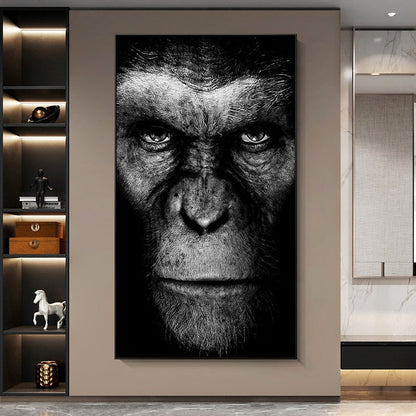 Black Gorilla Canvas Art