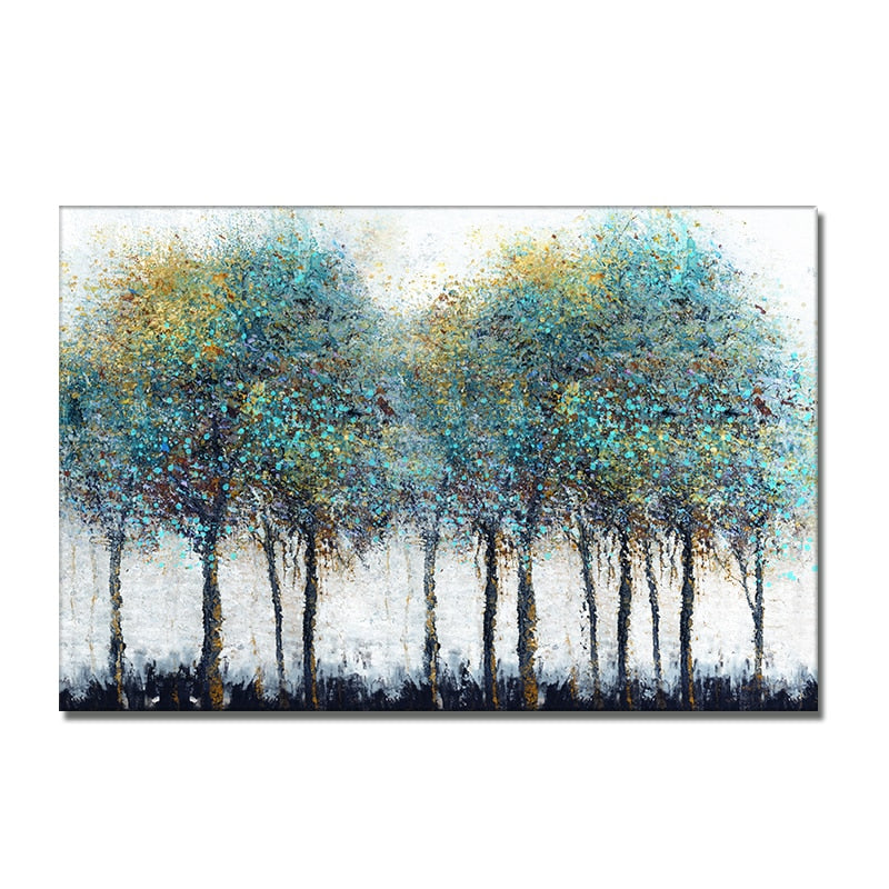 Colorful Tree Painting Wall Art Canvas