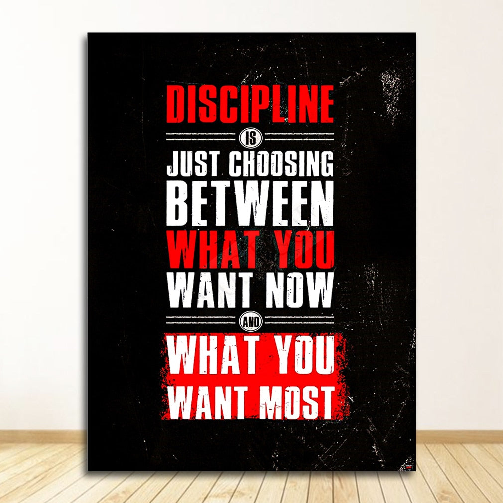 Muscle Bodybuilding Fitness Motivational Quotes Art Canvas