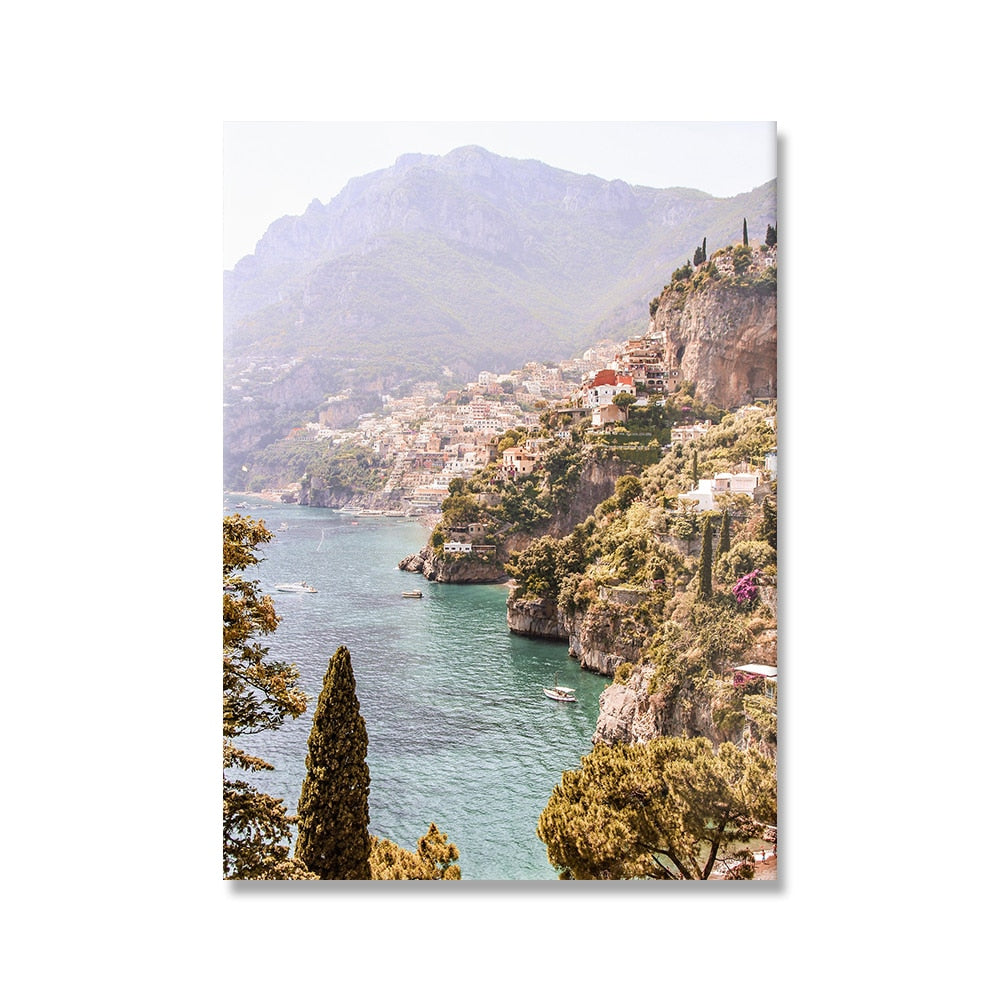 Amalfi Coast European Holiday Canvas Art