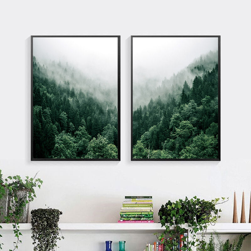 Misty Forest Canvas Art