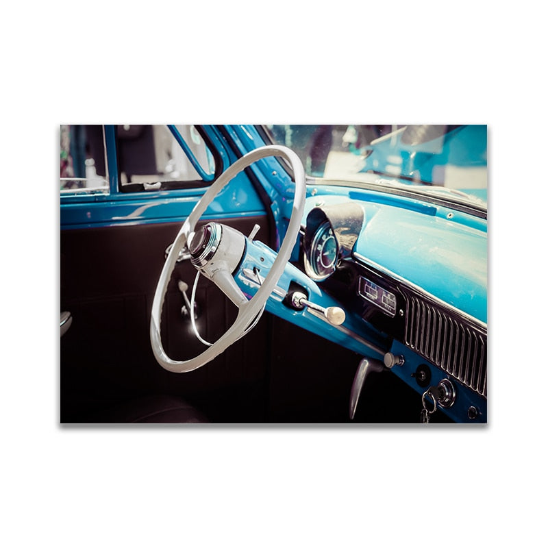 Retro Tosca Car Canvas Art