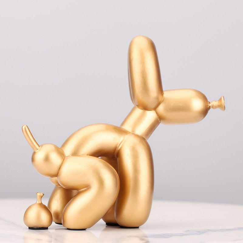 Poop Balloon Dog Statue