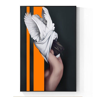 Feather Woman Fashion Canvas Art