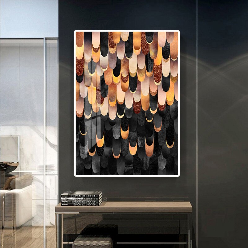 Modern Feather Abstract Canvas Art