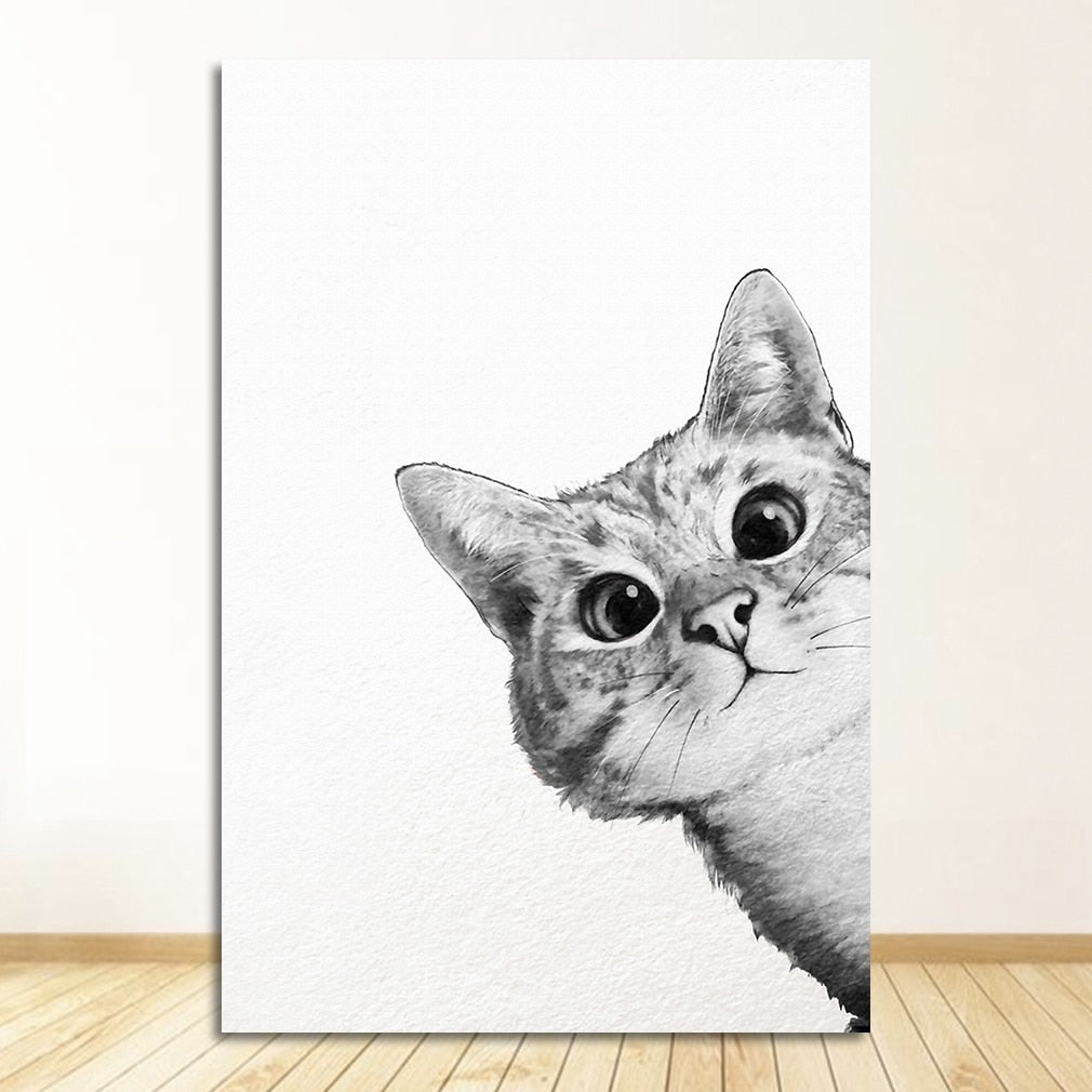 Cute Cat Canvas Art