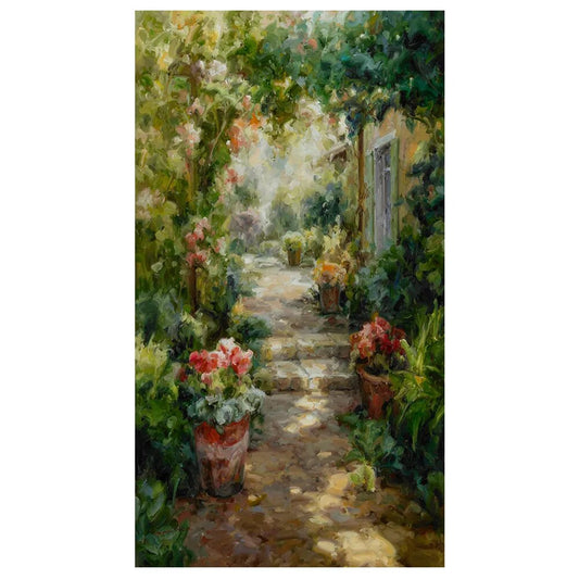 Garden House Oil Painting Large Canvas Art