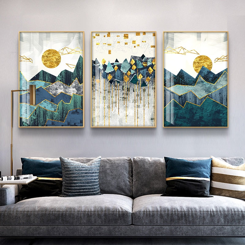 Geometric Landscape Canvas Art