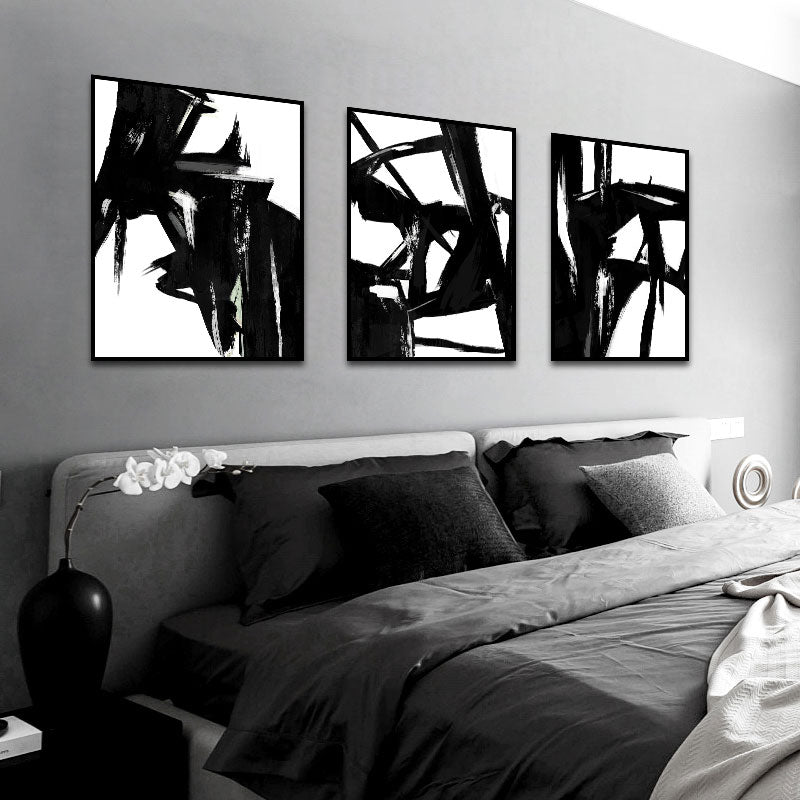 Black and White Abstract Canvas Art