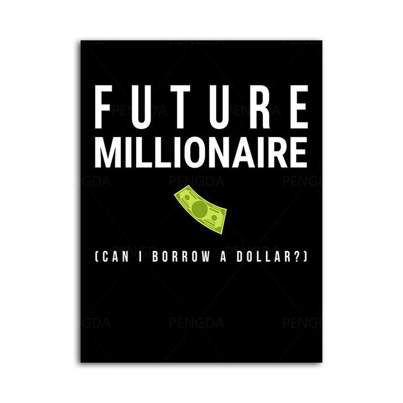 Future Millionaire Motivational Canvas Art