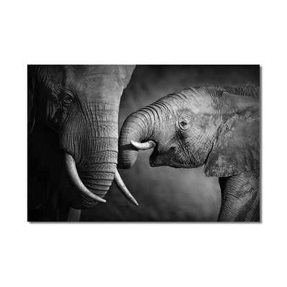 African Elephant Wall Art Canvas