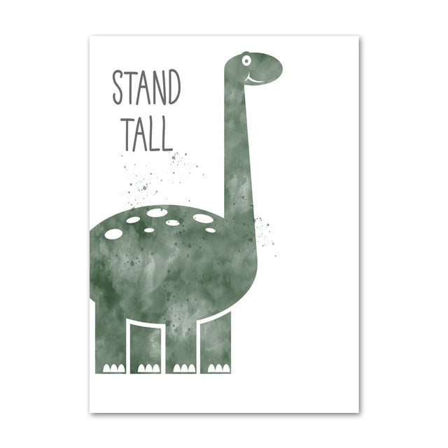 Cute Dinosaur Canvas Art