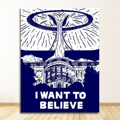 I Want To Believe X File Canvas Art