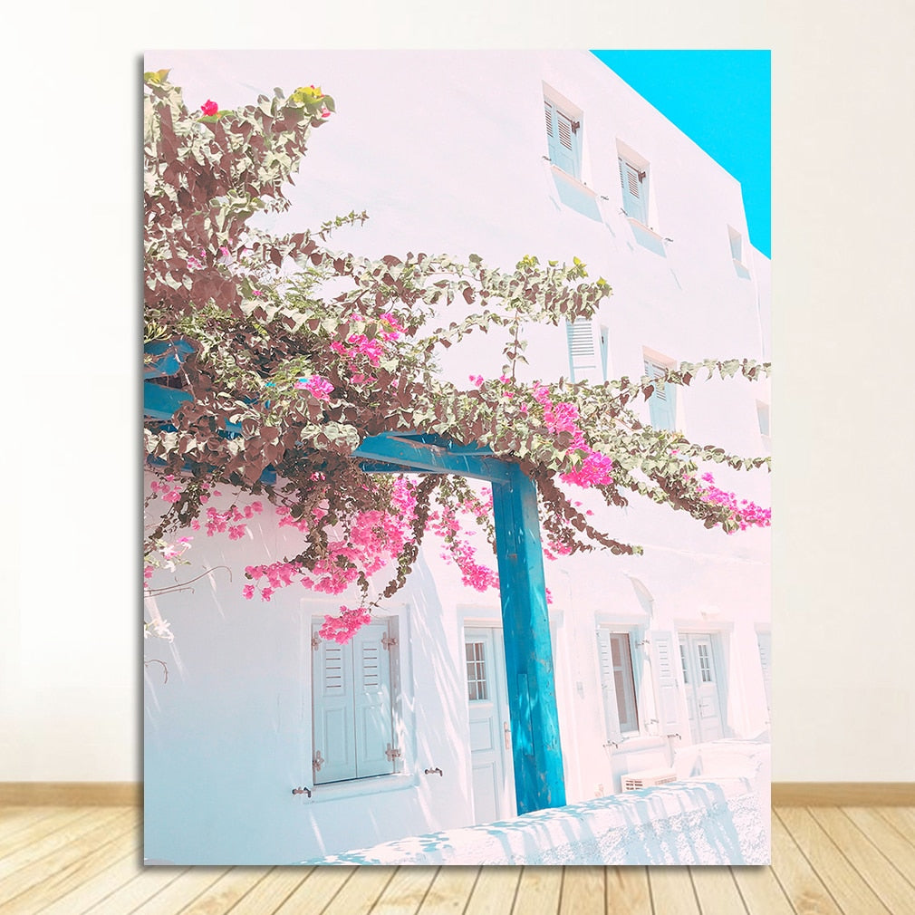 Santorini Wall Art Canvas