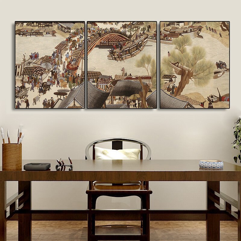 Chinese Civilization River Canvas Art