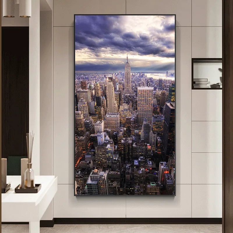 New York City Skyline Cityscape Wall Art Canvas