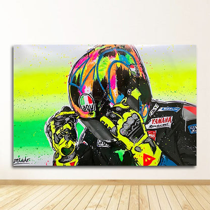 Motorcycle Race Canvas Painting Art