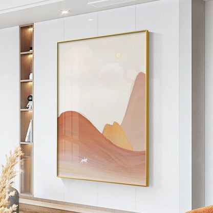 Pink Mountain Canvas Art