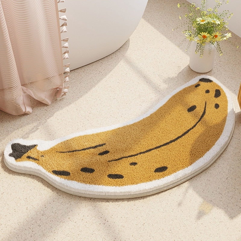 Arc-shaped Banana Eggplant Rug