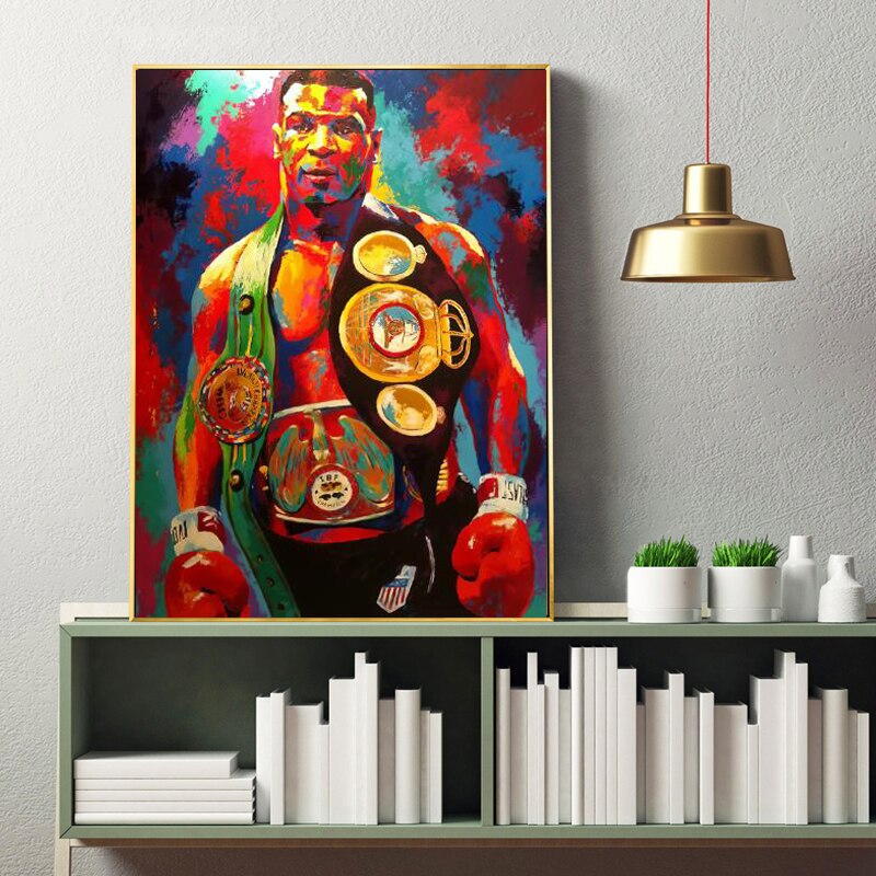 Mike Tyson Street Graffiti Canvas Art