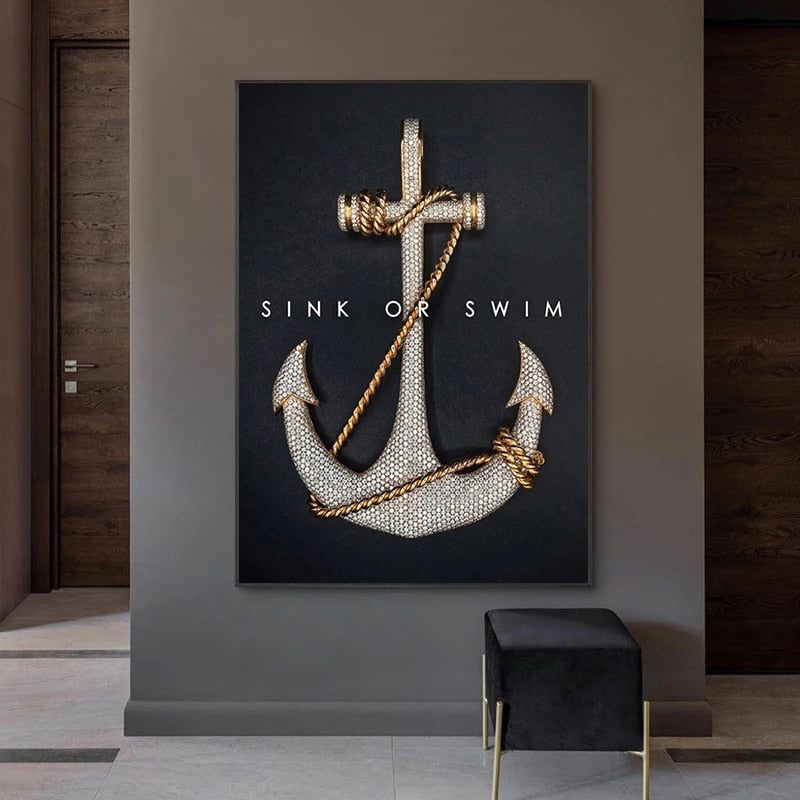 Anchor Motivational Canvas Art