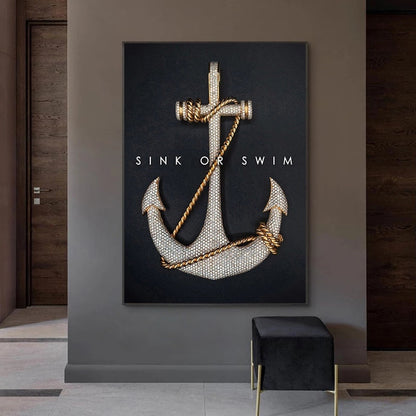 Anchor Motivational Canvas Art