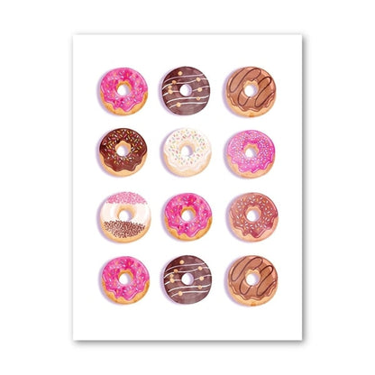 Delicious Colorful Donut Ice Cream Canvas Art