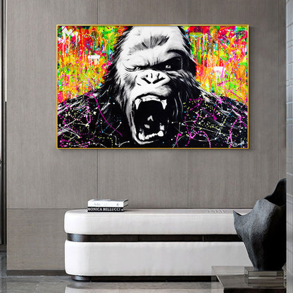 Angry Gorilla Pop Art Canvas