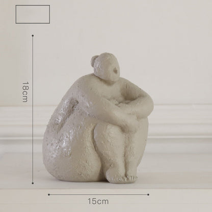 Abstract Fat Lady Figurines