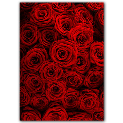 Red Rose Petals Canvas Art