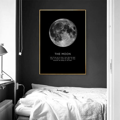 Black and White Moon Quotes Canvas Art