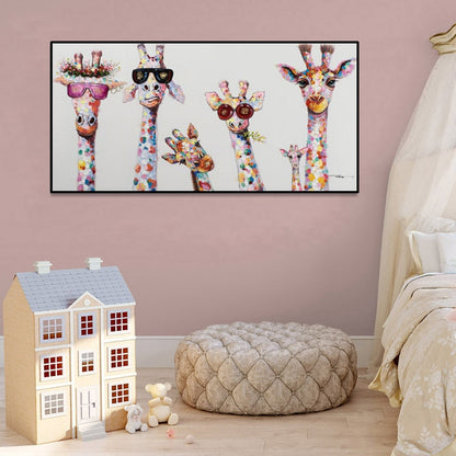 Cute Giraffes Canvas Art