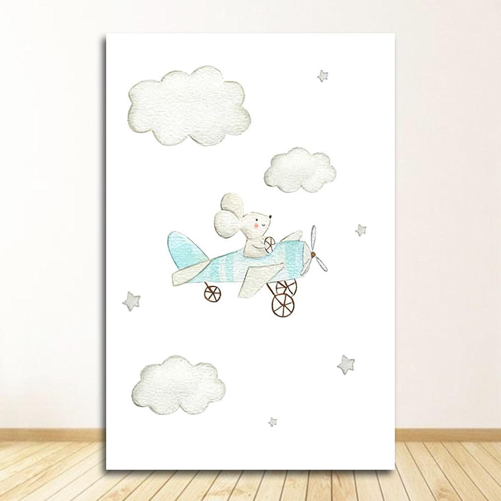 Baby Boy & Girl Nursery Canvas Art