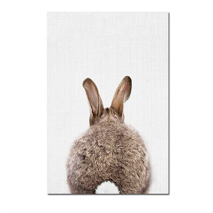 Cute Animals Nursery Canvas Art