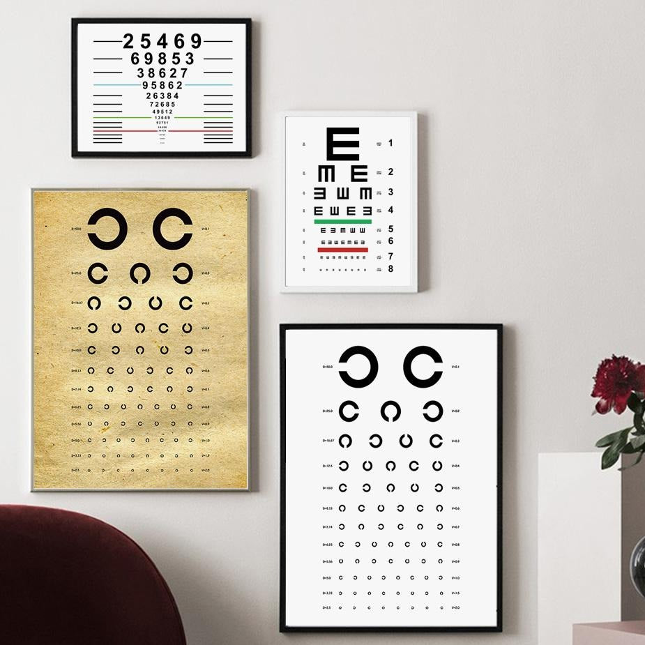 Eye Visual Acuity Test Snellen Chart Canvas Art