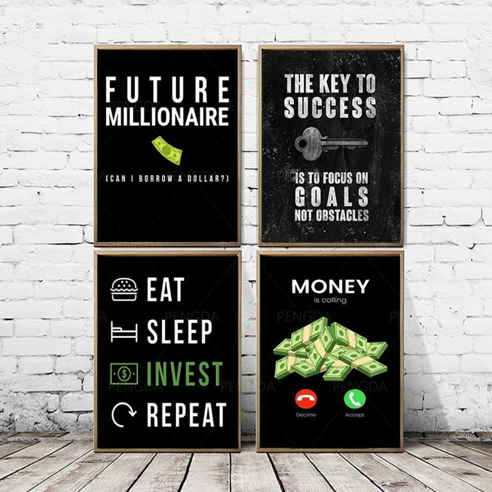 Future Millionaire Motivational Canvas Art